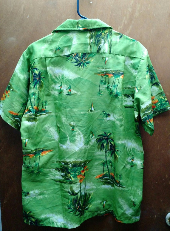 Vintage Men's Hukilau Fashions Hawaiian Shirt siz… - image 2