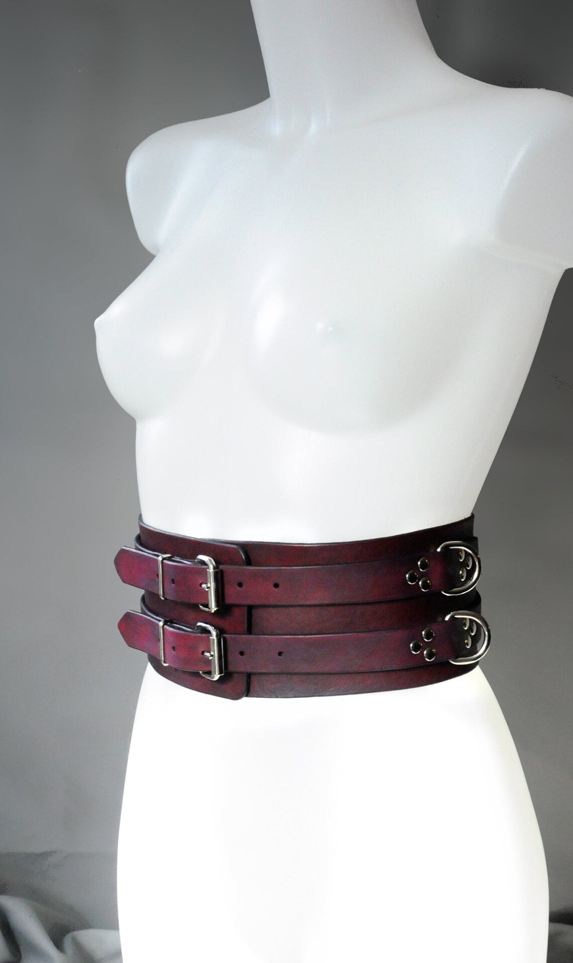 Double Strap Waist Restraint Belt Luxury Leather Harness Etsy UK