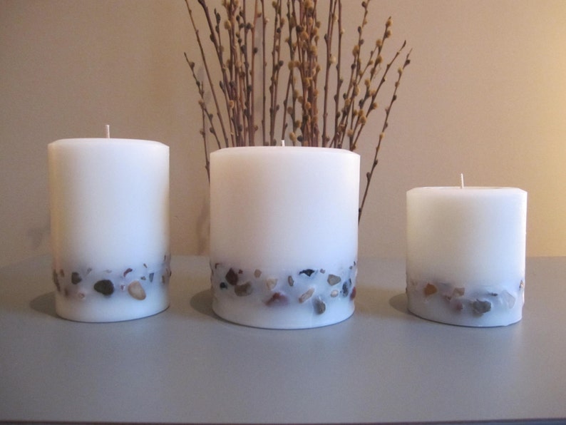 Forever/ Refillable Stone Pillar Candle Etsy