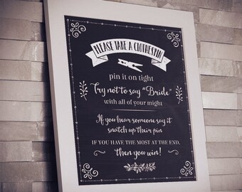 Bridal Shower Clothespin Game - Etsy