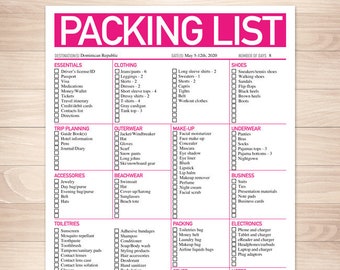 printable packing etsy
