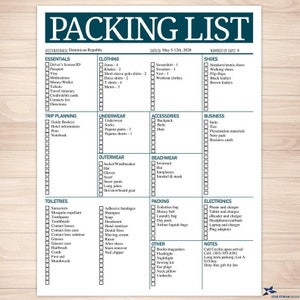Men's Packing List -  Ireland