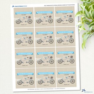 Printable Blue Tandem Bicycle Images Editable PDF Instant | Etsy