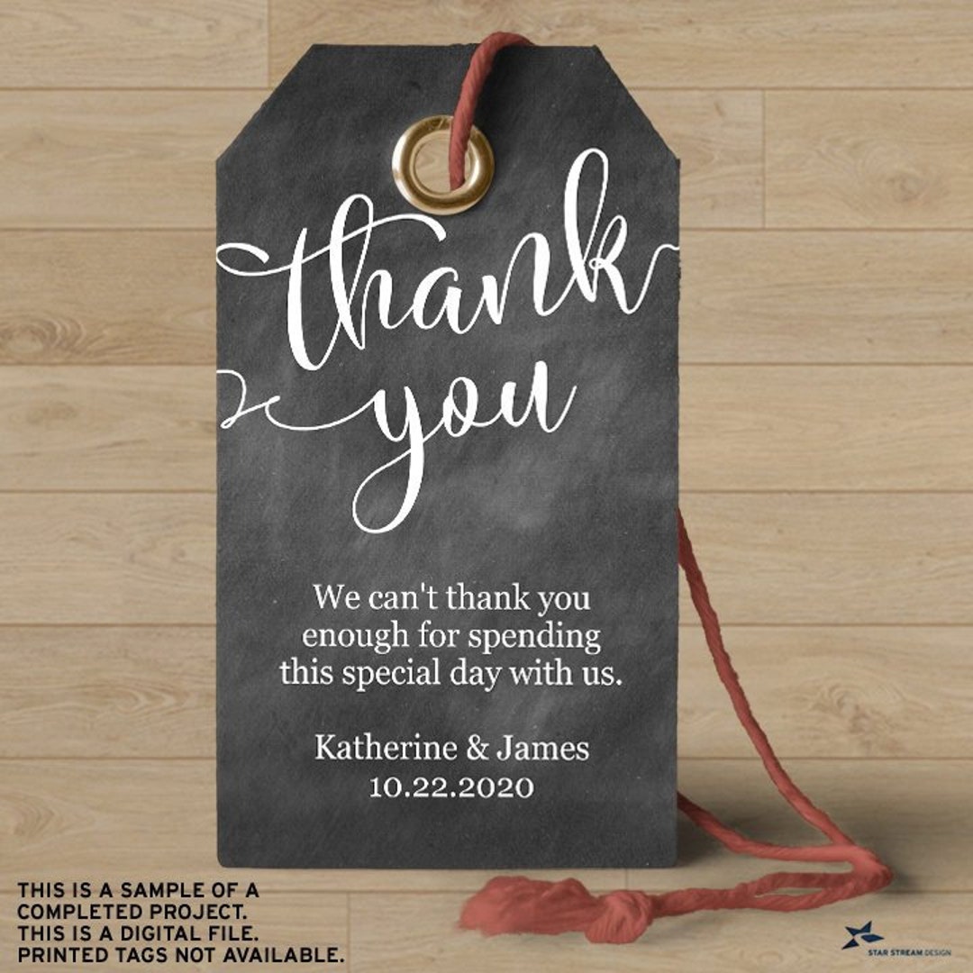 Free Thank You Chalkboard Tags Printables