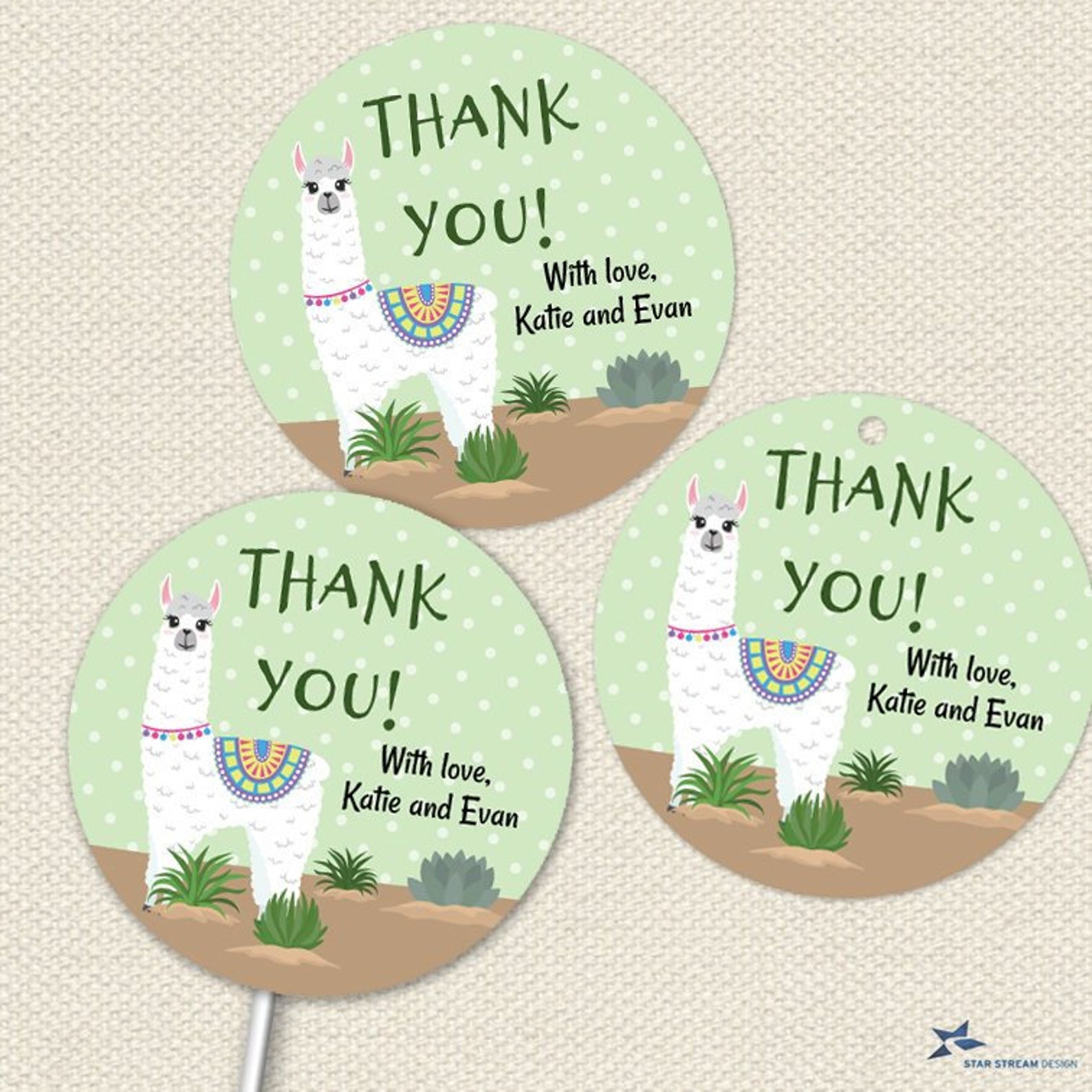 Printable Llama Party Images Editable PDF Instant Download - Etsy