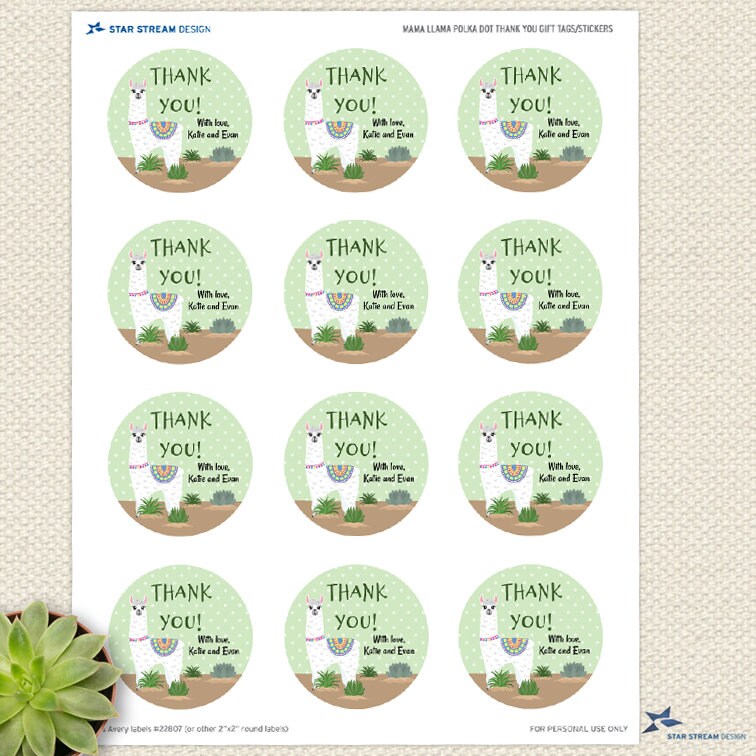 Printable Llama Party Images Editable PDF Instant Download | Etsy