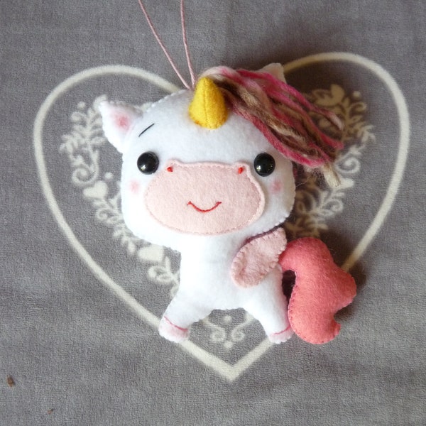 Licorne en feutrine