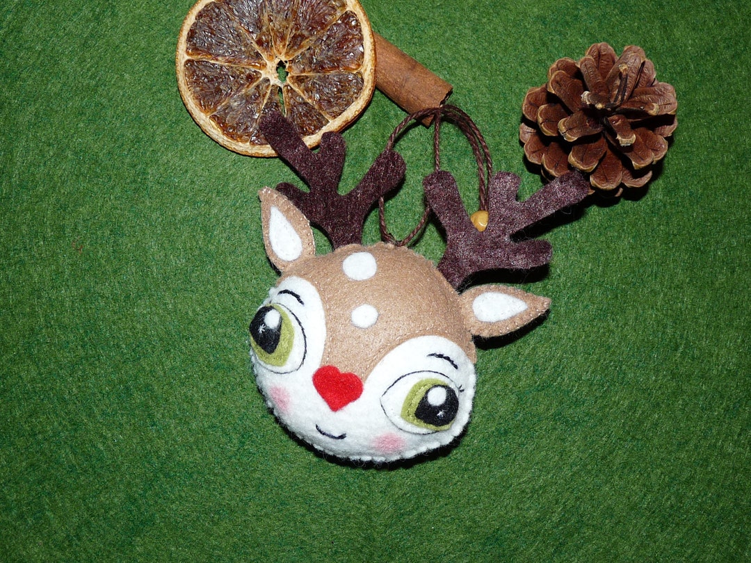 Boule Renne De NOEL En Feutrine Etsy