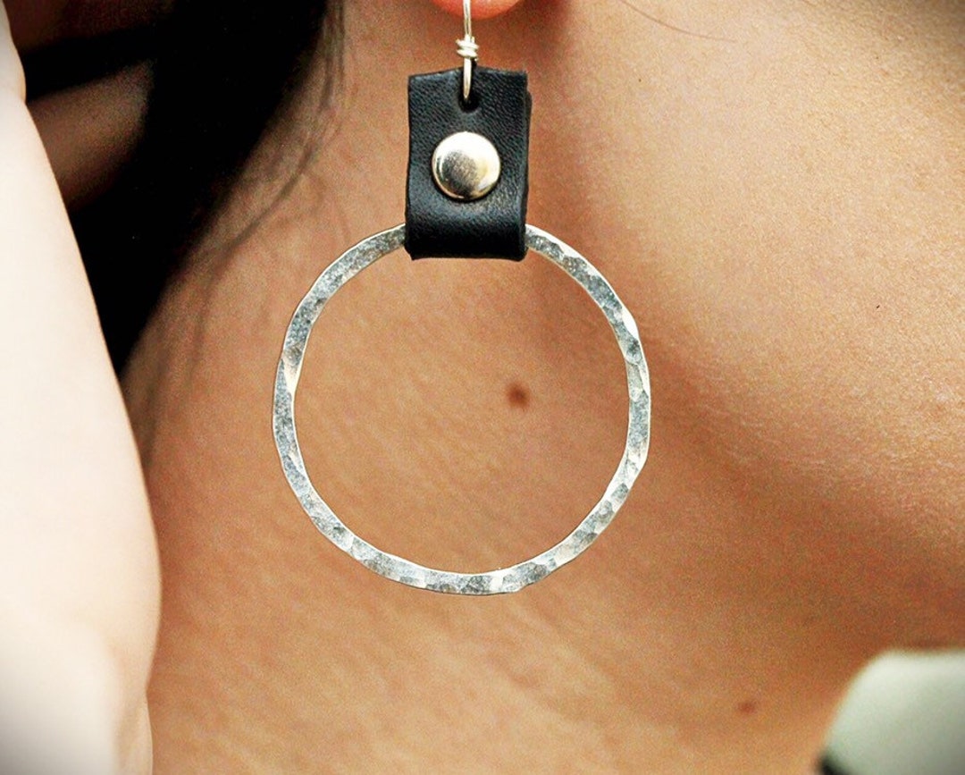 Take the Lead Earrings Sterling Silver/black Etsy UK