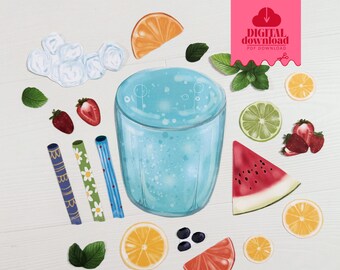 Zabawka papierowa DIY – zestaw do rękodzieła Juicy Fun – do druku w formacie PDF – do pobrania w wersji cyfrowej