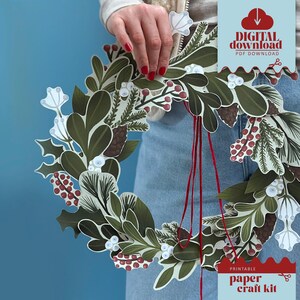 Utskrivbar papperskrans – Julpysselidéer, PDF bild 4