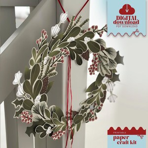 Utskrivbar papperskrans – Julpysselidéer, PDF bild 9