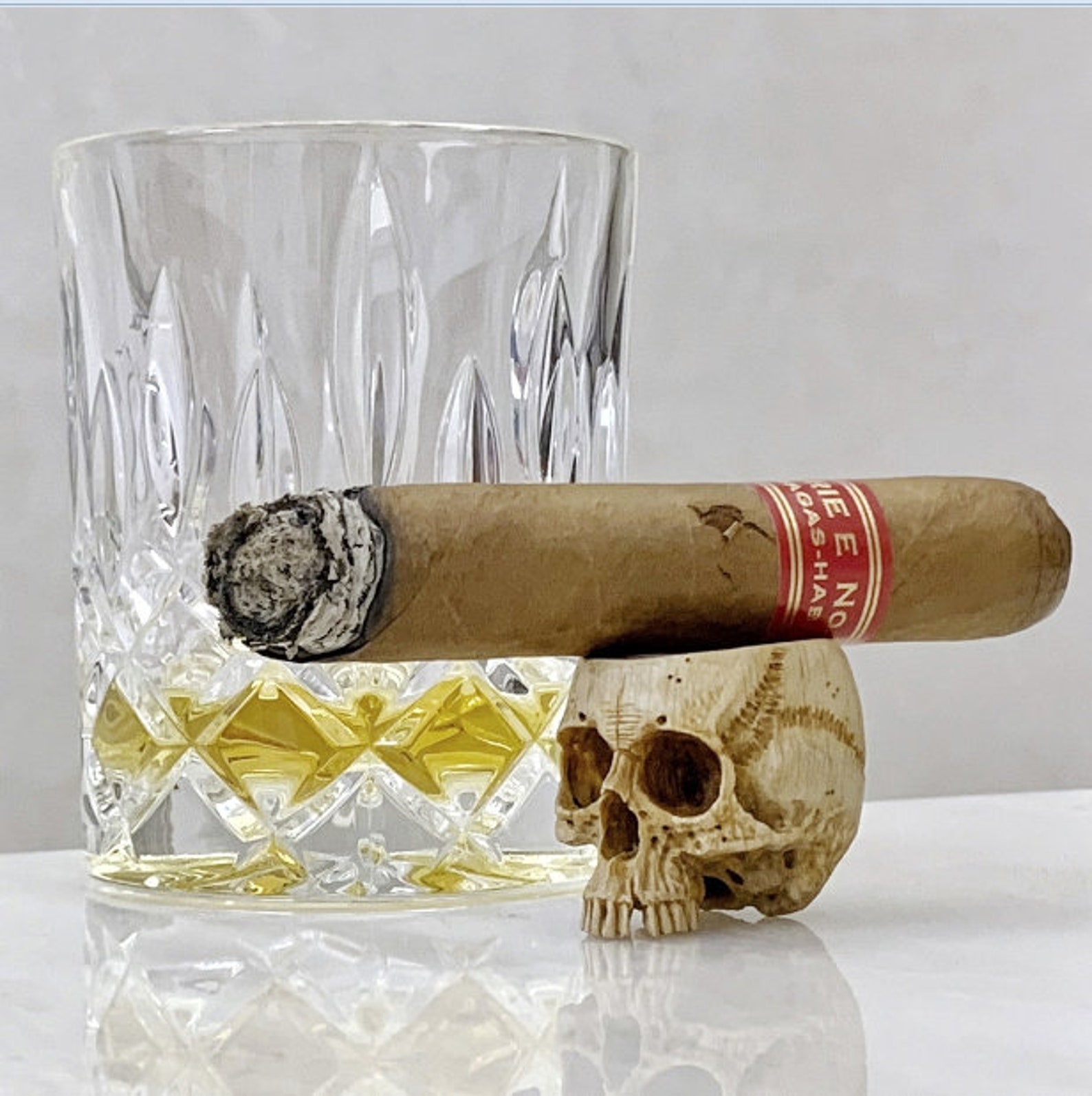 Commission Work Wooden Cigar Holder Carved Cigar Rest Etsy