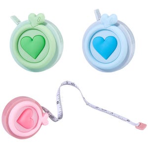 Heart Pastel Soft Tape Measure Retractable 1.5m 5ft 60" Sewing Tailor  Measuring
