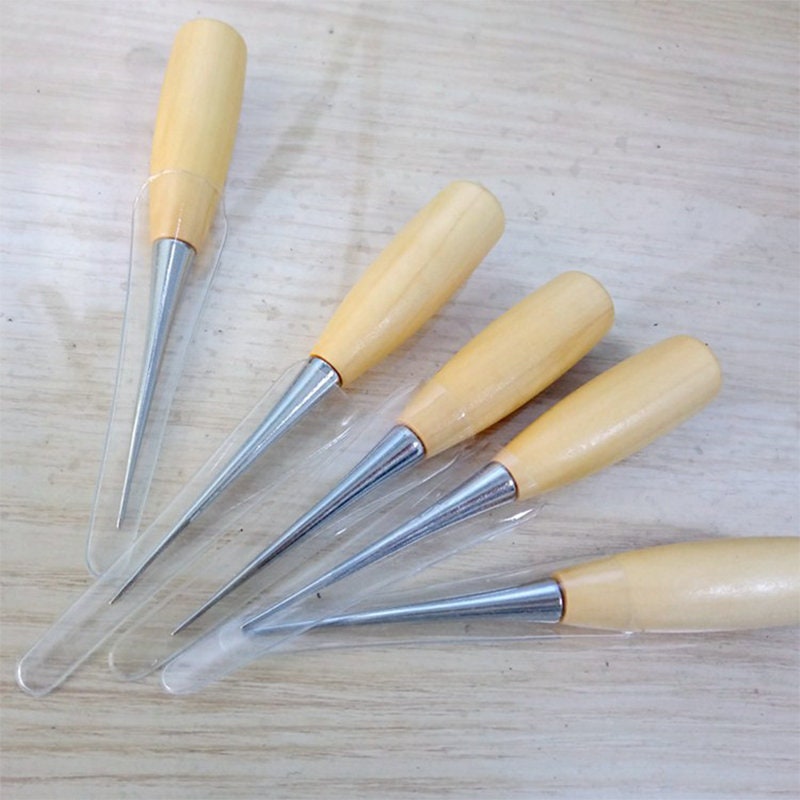 HARFINGTON Handwork Sewing Awl Reed Wood Straight Head Awl Leather