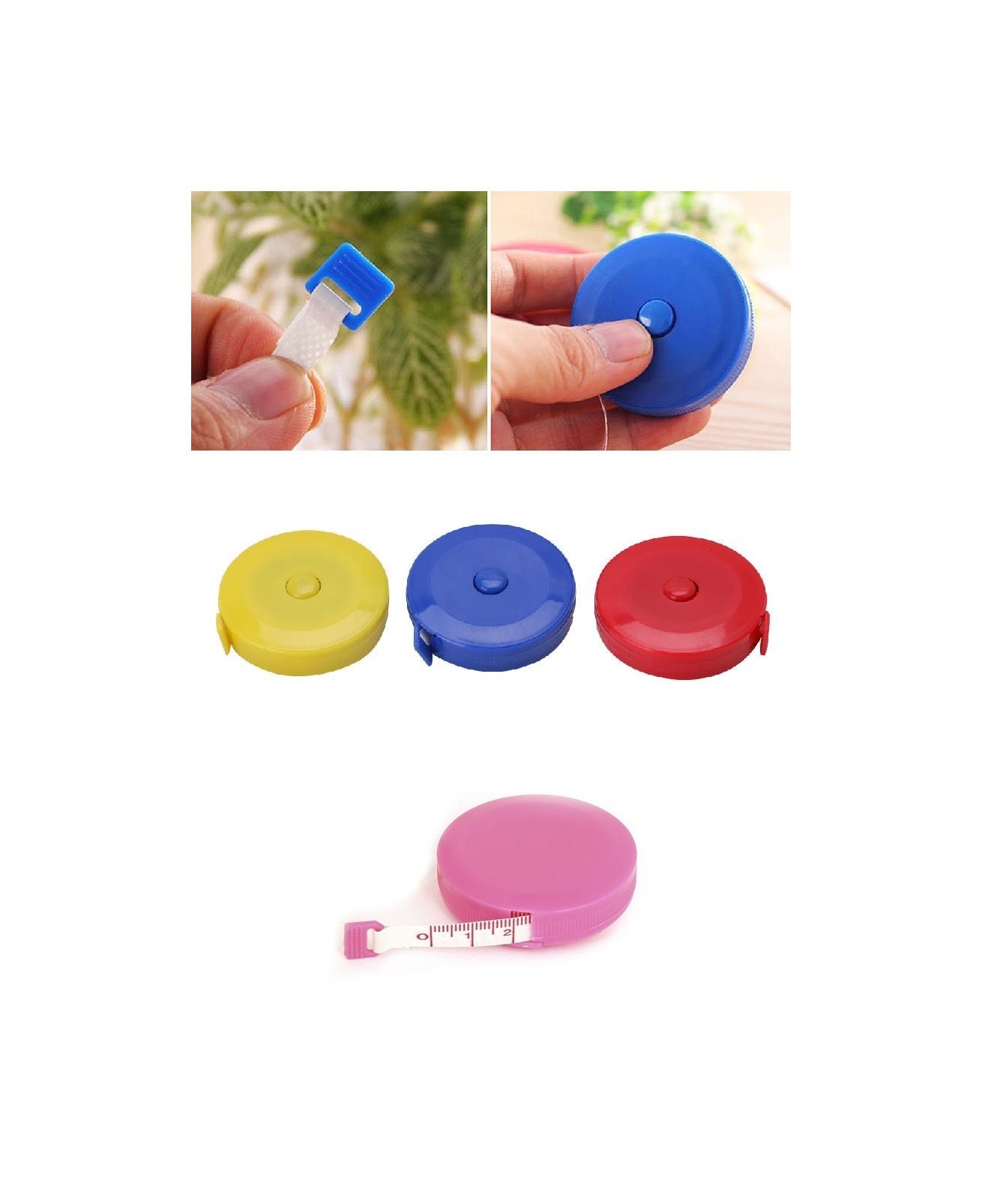 Soft Tape Measure Retractable 1.5m 5ft 60 Sewing Tailor Body Measuring 