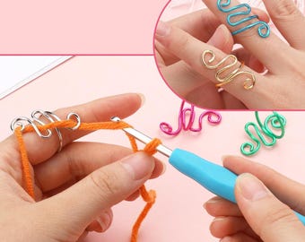 Easy Use Finger Ring Yarn Tension Guide Knitting Crochet Wool thread