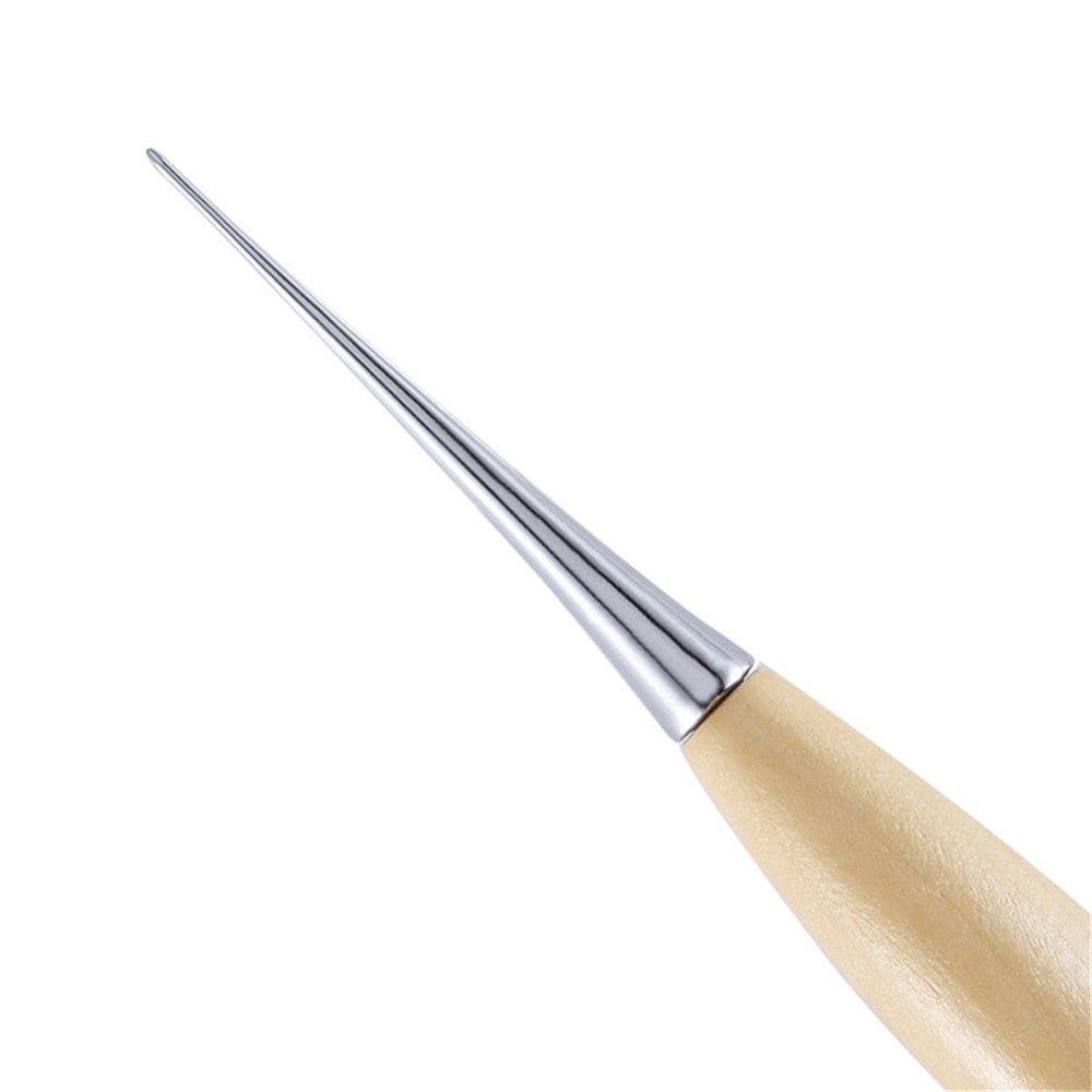 Leather Craft Awl Tool - Hole Maker With Rubber Handle - For Punching Leather, Canvas, Silicone Molds - DIY Sewing Tool