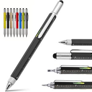 6 in 1 Multi Function Pen Biro Screwdriver Level Measure Stylus