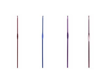 4 Piece Set Easy Hold Aluminium Crochet Hook 2mm, 2.5mm, 3mm, 3.5mm