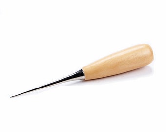 Quality Awl Tool Leather Punch Hole Maker Paper Card Plastic Craft Work Wooden Handle Hole Piercer