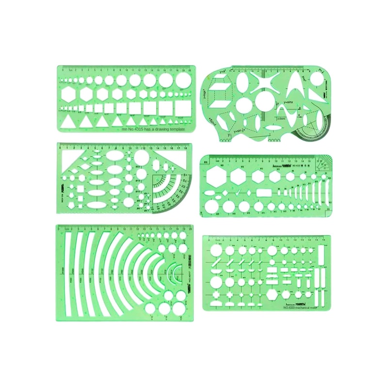 All Shape Ruler Geometric Shapes Ruler - Etsy UK