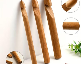 Jumbo Bamboo Crochet Hook Large Chunky Knitting 15mm 20mm 25mm
