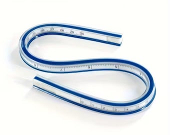 Bendy Flexible Ruler 12" 30cm Curved metric Imperial Measure bendable
