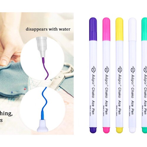 Adger Fabric Marker Marking Pen Water Washable Erasable Etsy UK