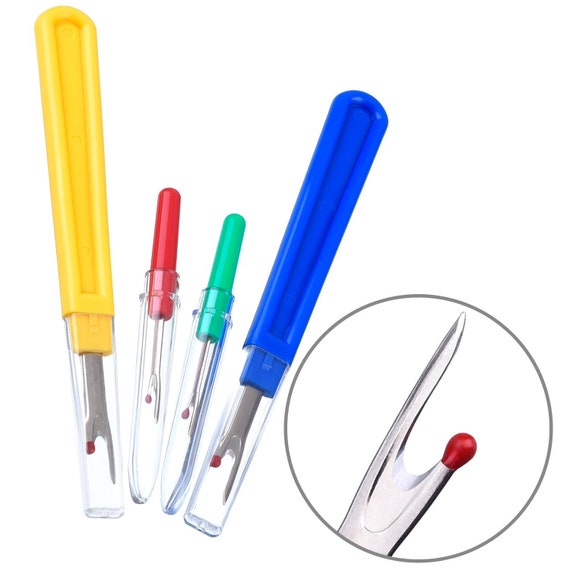 Small safety caps Stitch Unpicker Quick Thread UK Set of 2 Seam Rippers Large