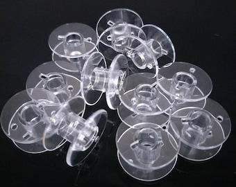 Universal Plastic Bobbins Clear Transparent Cotton Machine Thread Holders Storage