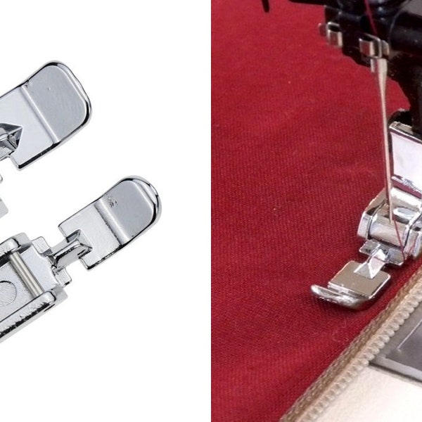 Zip Zipper Presser Foot Narrow or Wide sewing Machine Snap on Feet