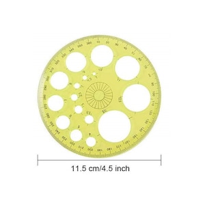 Circle Ruler Round Template 360 Degree Protractor Circular Measure ...