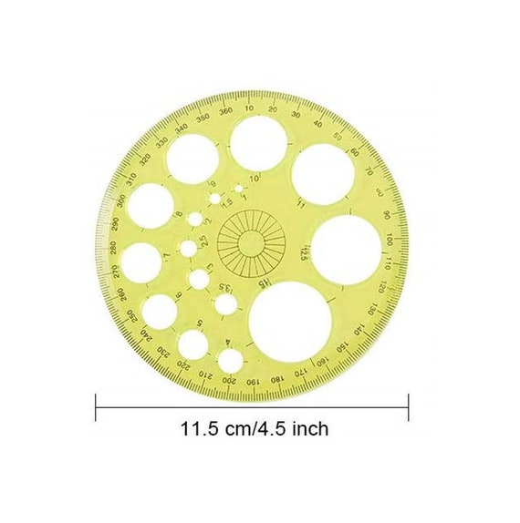 Circle Ruler Round Template 360 Degree Protractor Circular Measure -   Israel