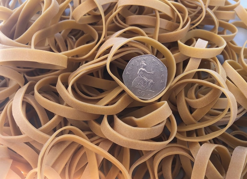 200 X Thick 2.25 Rubber Elastic Bands 60mm X 6mm Heavy Etsy UK