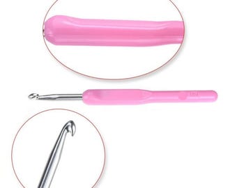 3.5mm PINK Crochet Hook Easy Grip Handle Aluminium Head