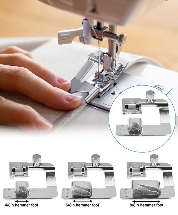 Hemming Foot for Sewing Machine Presser Foot for DIY Crafts Shirt Stitching