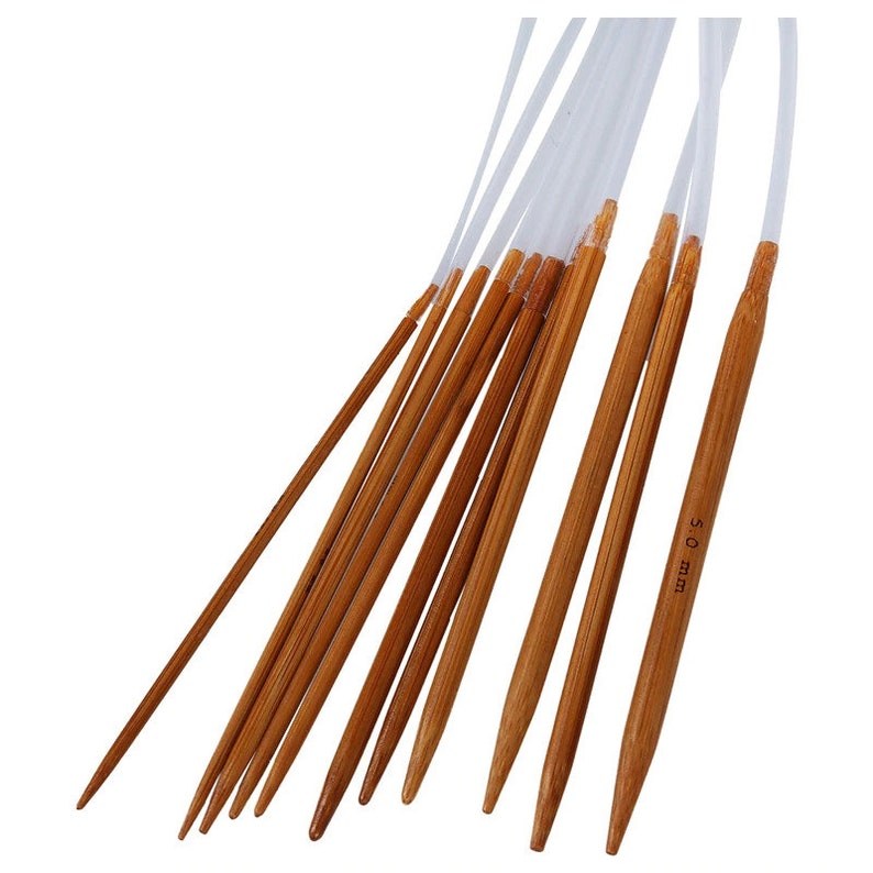 80cm Circular Wooden Bamboo Knitting Needles Single Point 2mm Etsy