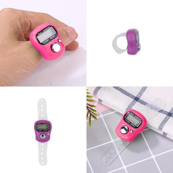 thumbnail image 2 of 5-Digit Finger Tally Counter - Knitting Row Counter With Adjustable Strap 2 of 10