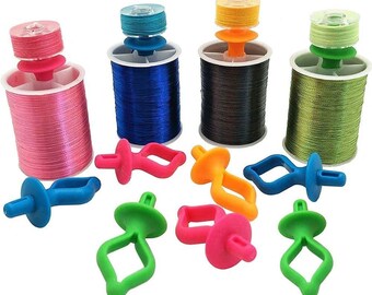 Pack of 8 Bobbin Spool Saver Holder Hugger Silicone Rubber Storage