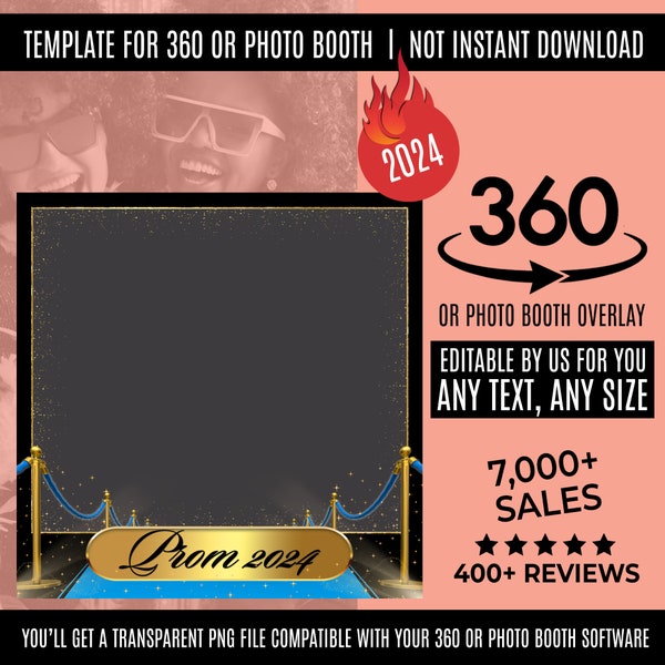 360 overlay Prom photo booth template Blue gold video booth overlay 360 prom template Overlay 360 prom Hollywood 360 template Photobooth A11