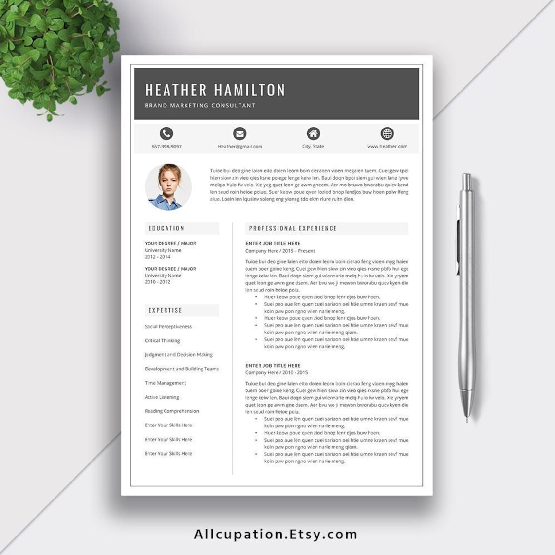 Job Seeker Resume Template CV - Il 1140xN.3908636237 Dmbi 