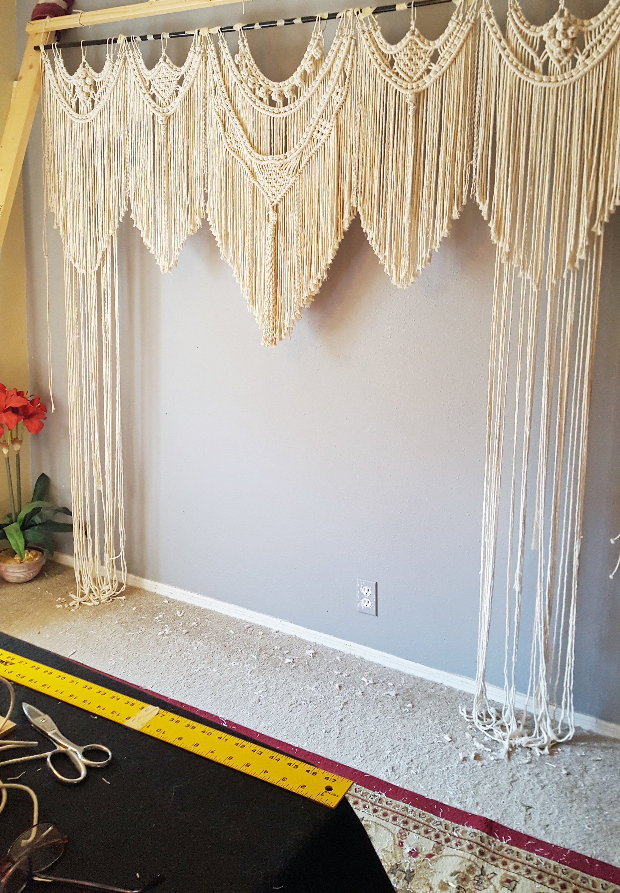 Boho Wedding Decoration Macrame Wedding Backdrop 100x115cm