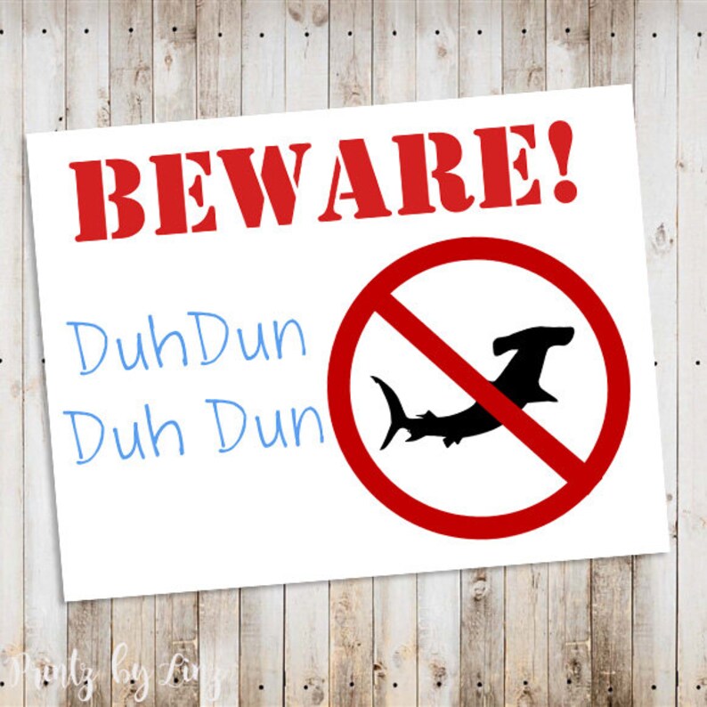 Shark Bash Printable Backyard Indicators image relating to Printable Yard Signs identify Shark Occasion Printable Backyard Signs or symptoms