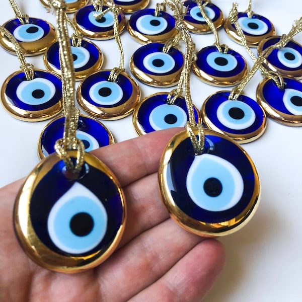 100 gold evil eye bead, wedding favors for guests, gold wedding favor, greek wedding favor, gold wedding gifts, gold bridal shower favors