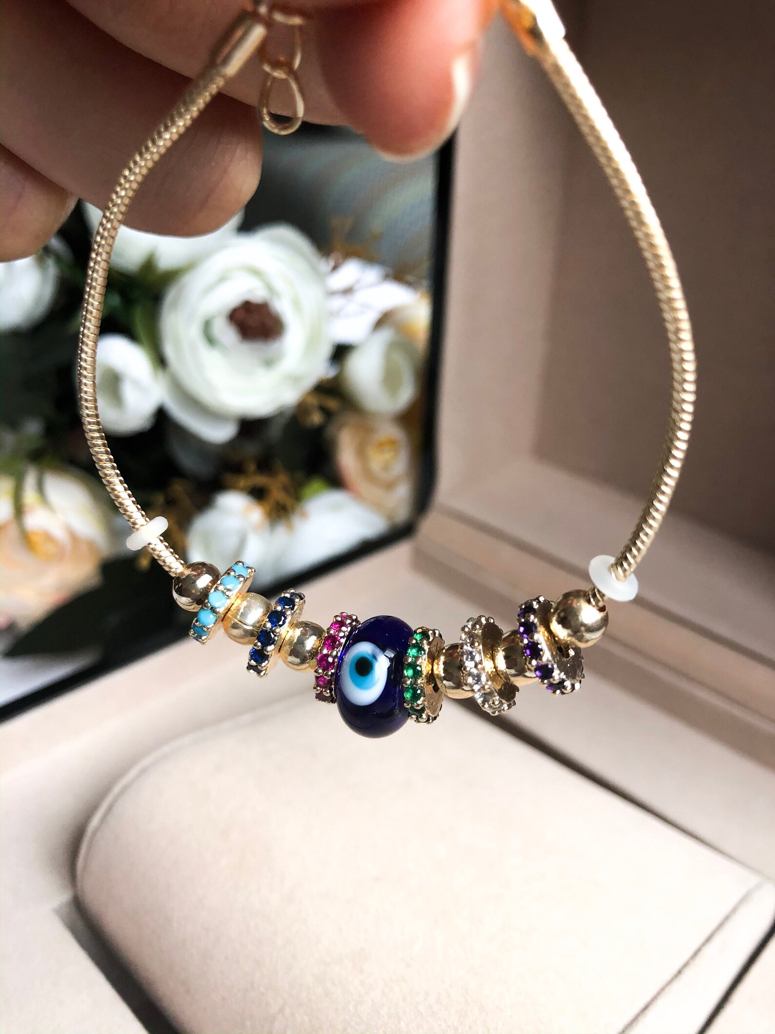 Evil eye bracelet authentic pandora bracelet pandora charm Etsy