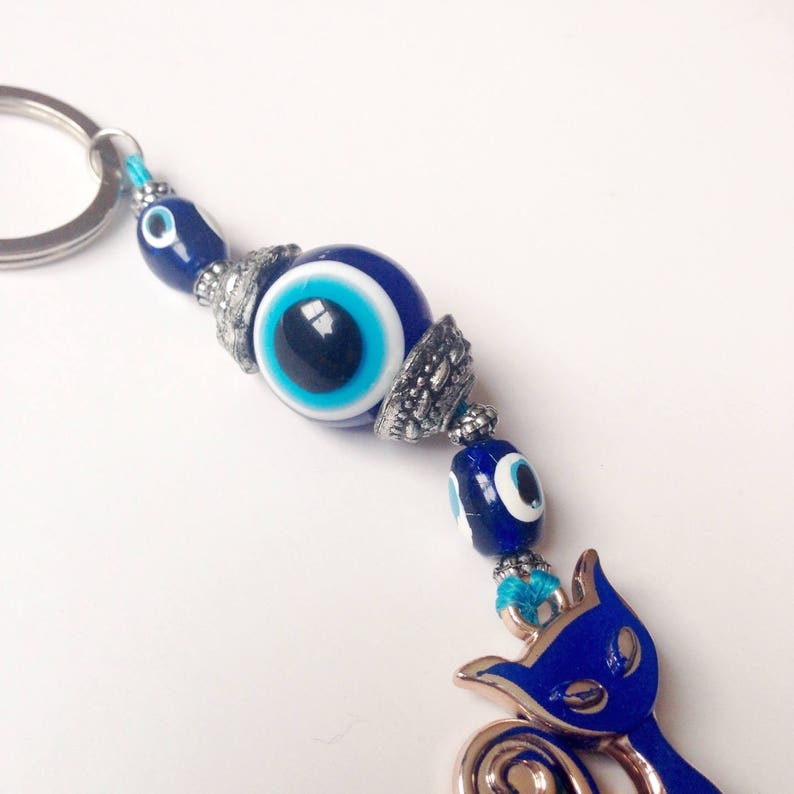 Evil Eye Keychain for Charm Turkish Evil Eye Keychain Evil Etsy