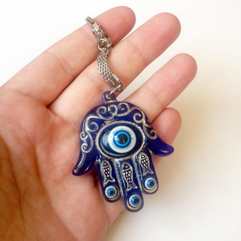 Hamsa keychain evil eye keychain turkish evil eye evil eye Etsy