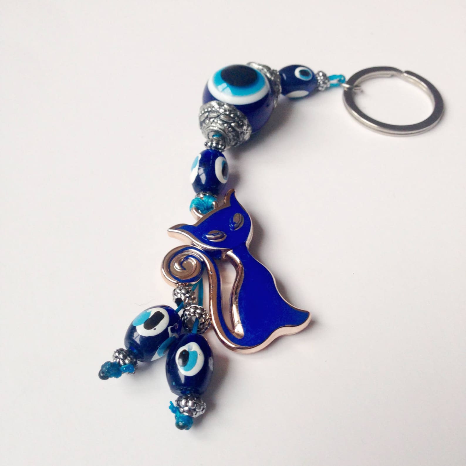 Evil Eye Keychain for Charm Turkish Evil Eye Keychain Evil Etsy