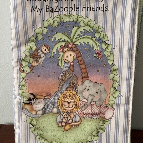 Goodnight Sleep Tight My Bazoople Friends Soft Book bedtime Storybook softbook learning Busy Book Baby's Book  Washable Cloth Book